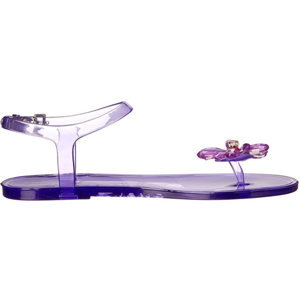 🧨1 LEFT🧨 NWOB BETSEY JOHNSON 🌸 Women's 6 Tabby Sandal PURPLE JELLY FLOWER - Picture 5 of 8